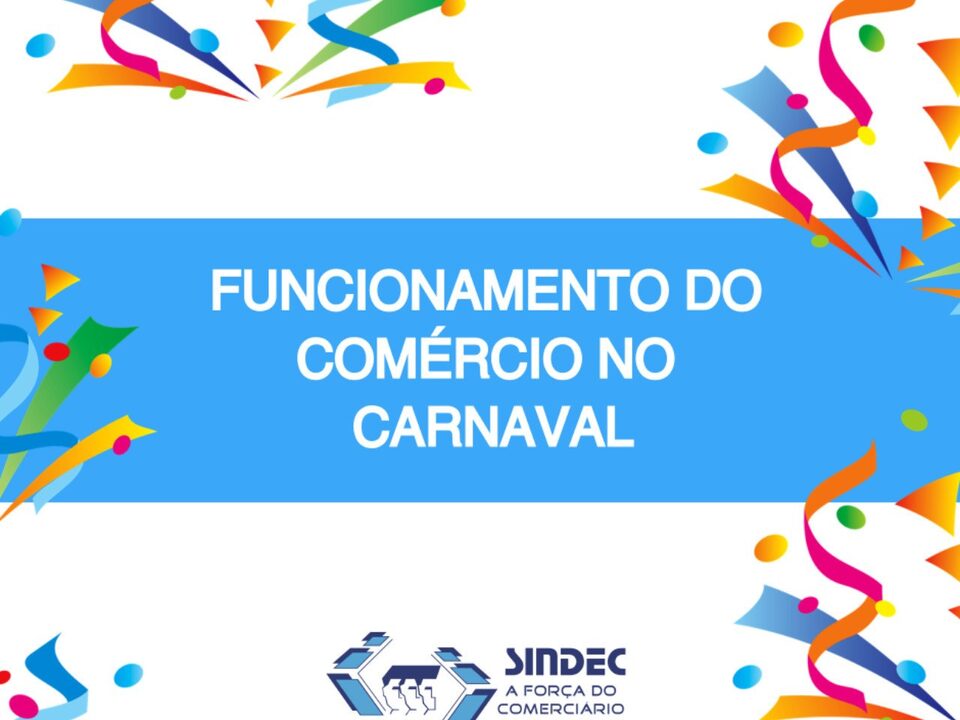 Aviso sobre o Carnaval