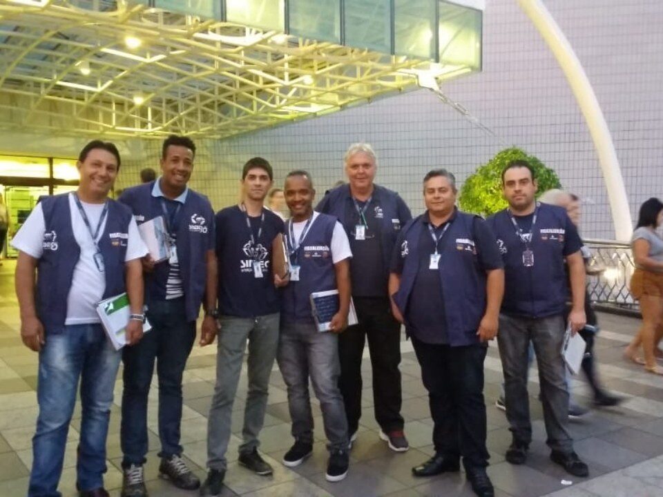 Equipe da Fiscalização do Sindec-POA no Bourbon Country.