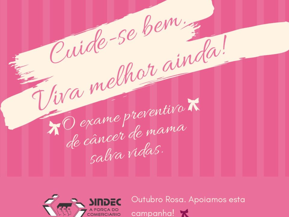 Folder do outubro rosa da campanha