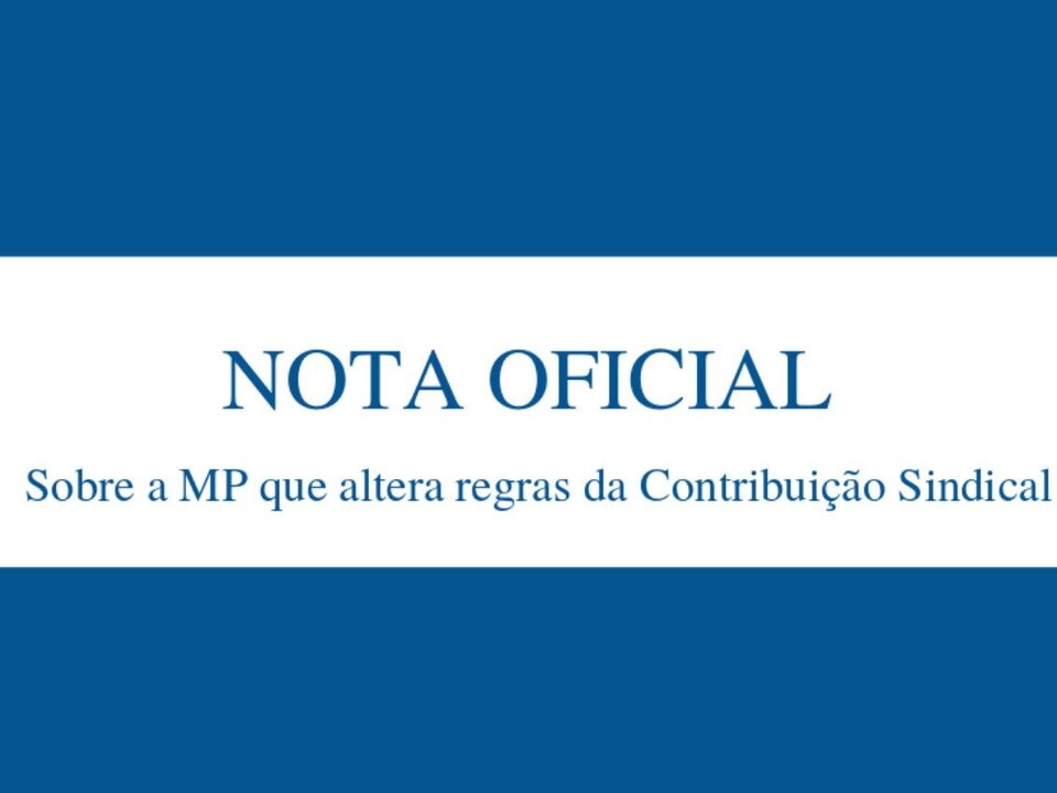 Nota oficial sobre a MP