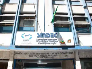 Fachada do prédio do Sindec-POA