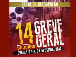 Banner da greve geral