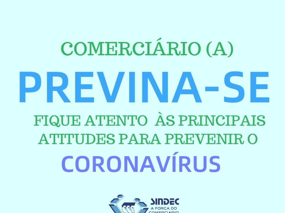 Banner de prevenção sobre o Corona