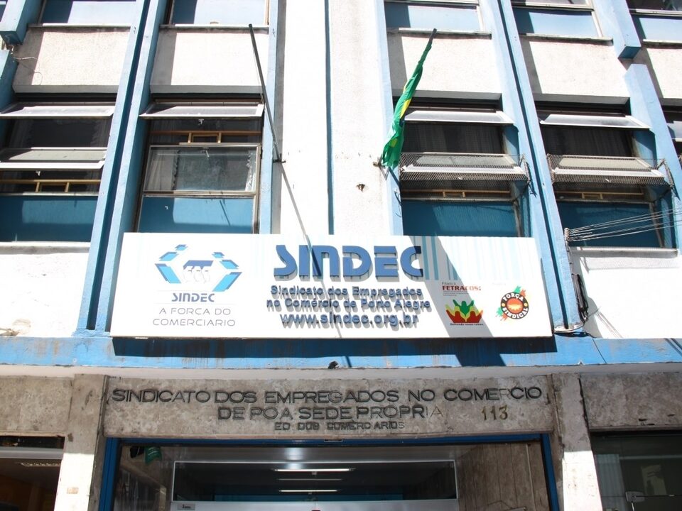 Fachada do prédio da sede do sindicato dos comerciários de Porto Alegre