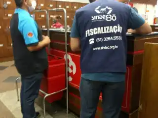 Equipe de fiscalização do sindicato