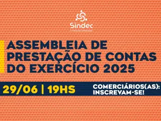 Banner da inscrição na assembleia