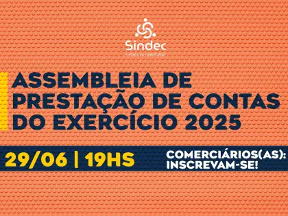 Banner da inscrição na assembleia